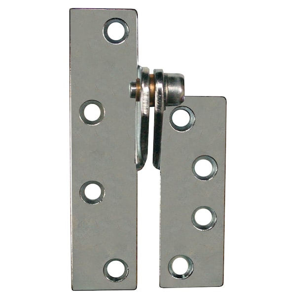 Global Door Controls 4 in. Brushed Chrome Left-Handed Reinforcing Hinge - CP-RPLH-26D
