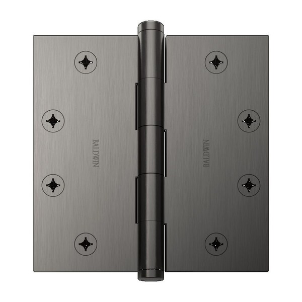 Baldwin Estate Baldwin 4-1/2in x 4-1/2in Mortise Square Hinge Graphite Nickel Finish - 1045076I