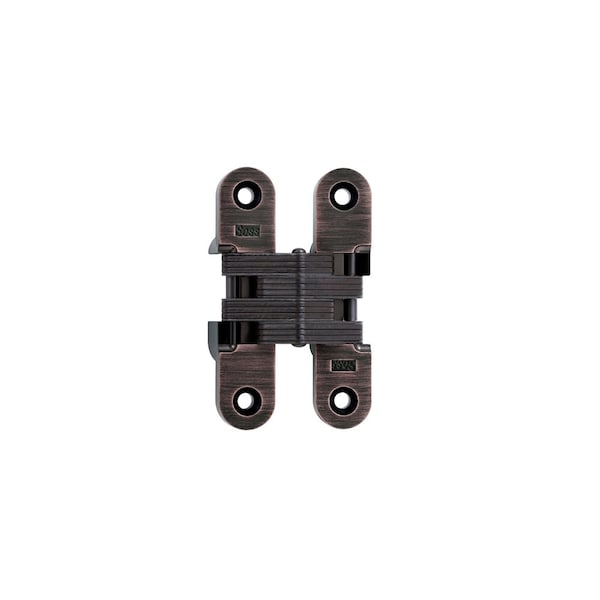 Universal Industrial Soss 1" x 4-5/8" Medium Duty Invisible Hinge for 1-3/8" Doors Lacquered Oil Rubbed Bronze Finish - 216US10BL