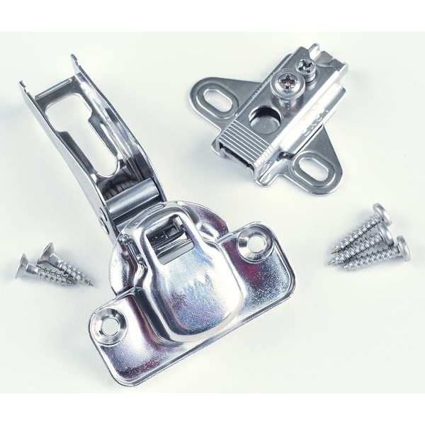 Lamp Spring Hinge, Stainless Steel, Half Surface Mounting, 1 1/2 in Leaf W x 2 1/8 in Leaf H, polished - 304B-C46/9