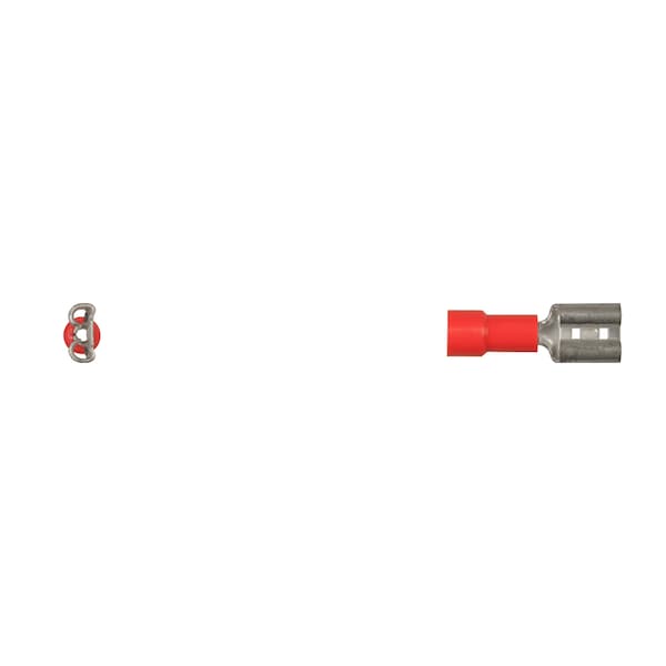 Disco Red Vinyl 22-18 WireTerminal 1/4" Spade Female Type PK25 - 3515PK