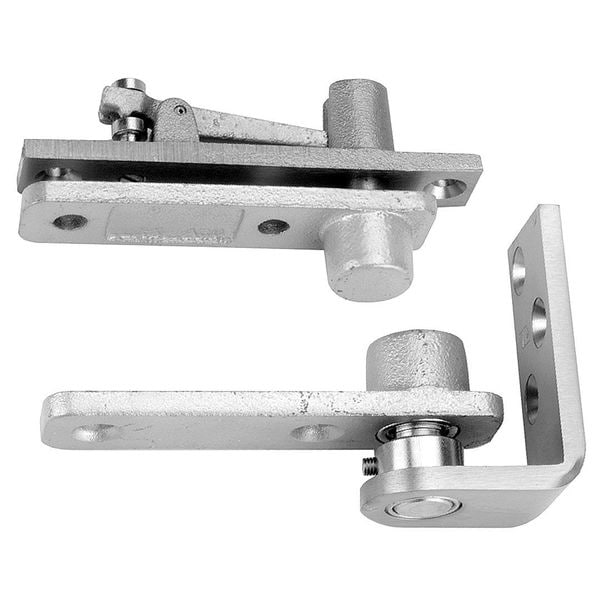 Mckinney Pivot Hinge, Steel, Center Hung Mounting, 7/8 in Leaf W x Dull Chrome - EP5-J