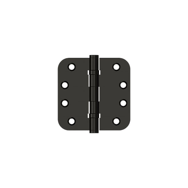 Deltana 4 x 4 x 5/8 Radius Ball Bearing Hinge; Oil Rubbed Bronze Finish - DSB4R5B10B