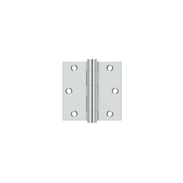 Deltana Bright Stainless Steel Door and Butt Hinge, Holes per Leaf: 3 - SS35U32