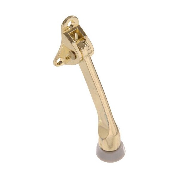 Hillman 4 in Kickdown Door Stop Brass Plated - 851332