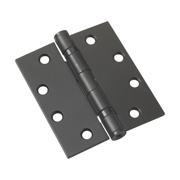 Richelieu 4 12inch 114 mm Full Mortise Ball Bearing Butt Hinge, Black - 45823FBB