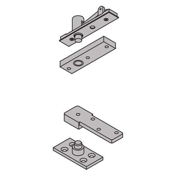 Ives Pivot Hinge, Cast Brass, Center Hung Mounting, 1 1/4 in Leaf W x 1 5/8 in Leaf H - 7255 SET US26D