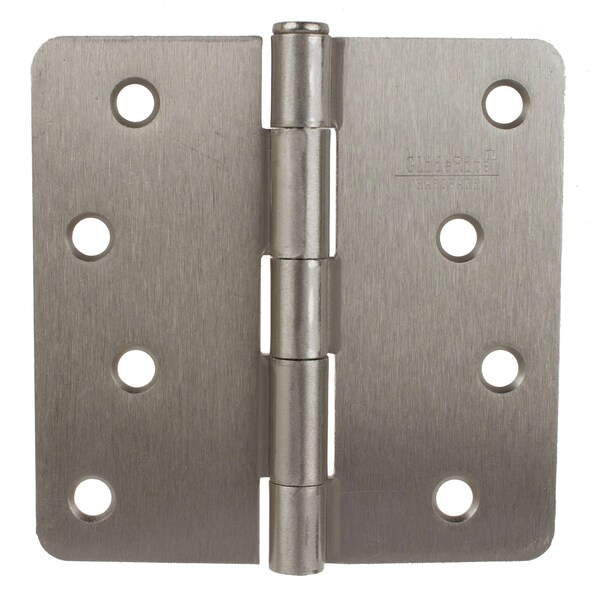 Gliderite Hardware 4 in. Satin Nickel Door Hinge with 1/4 in. Corner Radius - 4014-SN - 4014-SN-1
