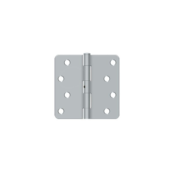 Deltana 4 x 4 x 1/4 Radius Hinge; Heavy Duty; Satin Chrome Finish - S44R4N26D