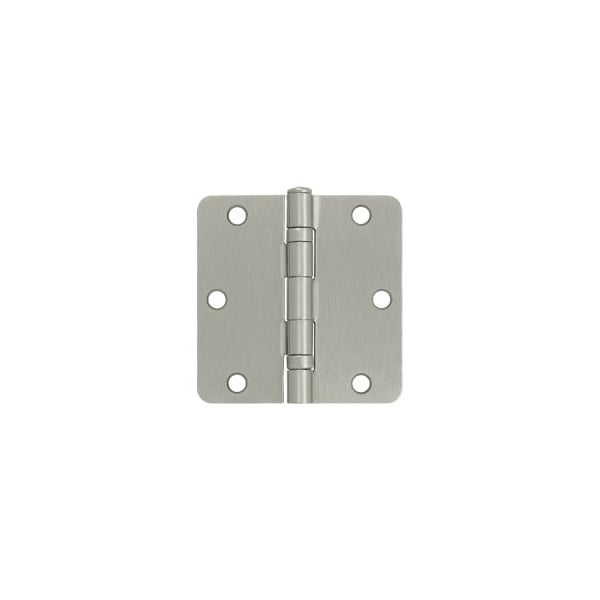 Deltana S35R4BB15 1/4 Radius Hinges Brushed Nickel, 10PK pairs - S35R4BB15-XCP10