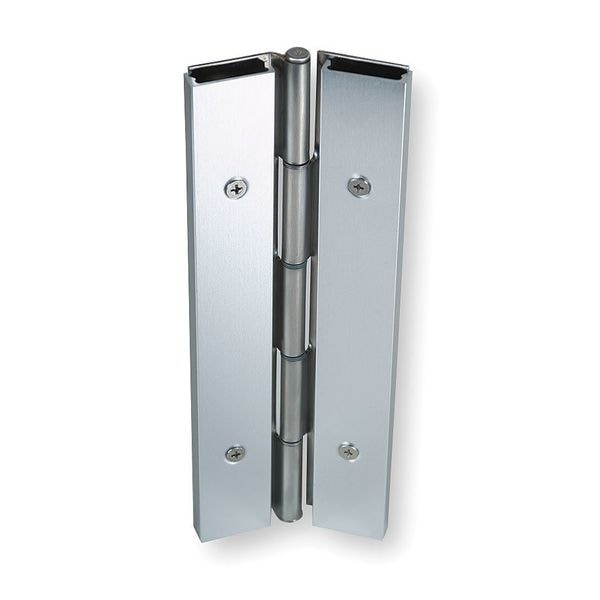 Markar Piano Hinge, Stainless Steel, Full Surface Mounting, 1 11/16 in Leaf W x 7 ft Leaf H, Satin - FS302-001-630