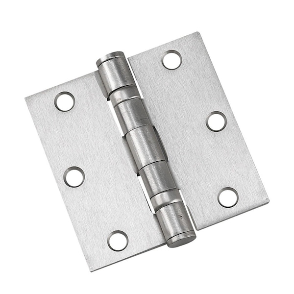 Richelieu 2Pack 3 12inch 89 mm Full Mortise Ball Bearing Butt Hinge, Brushed Nickel - 4821NBB