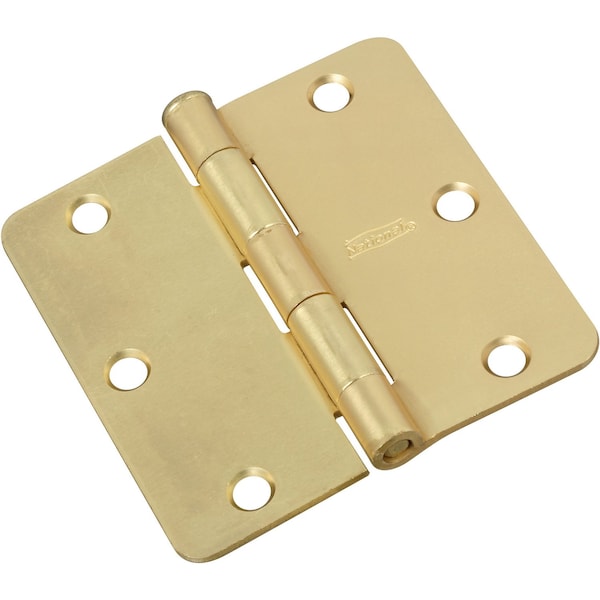 National Hardware National Hardware 3-1/2 in. L Satin Brass Door Hinge 3 pk - N830-333