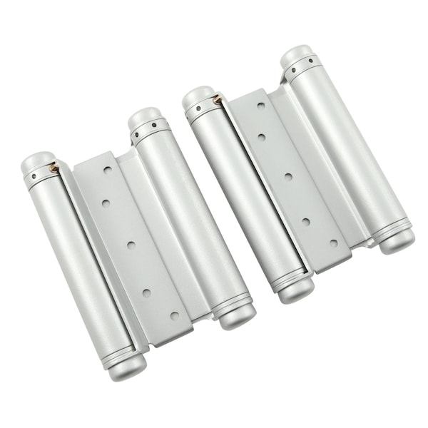 Trans Atlantic Co. 6 in. Galvannealed Double Acting Barrel Spring Squared Hinge with Non-Removable Pin - Set of 2 - DH-TAN5006-GV