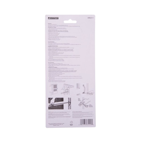 Prosource Hinge Set, Steel, Sliver, Zinc Plated, 22-Piece, For: Wood Screen Doors - 41099-U-PS