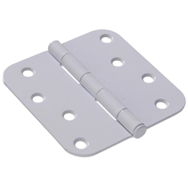 Hillman 3 in. Residential Door Hinge with 0.62 in. Round Corners, White - 851283