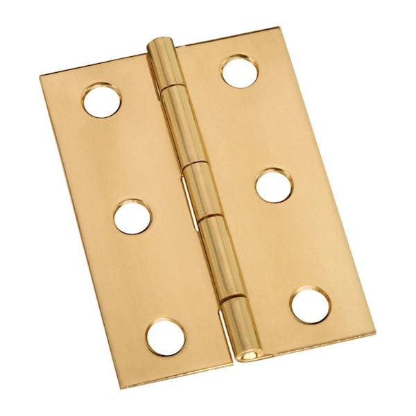 Homecare Products 2.5 x 1.75 in. Solid Brass Decorative Hinge, 2PK - HO3299775