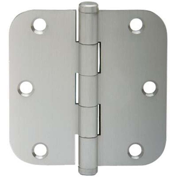 Defenseguard 0.62 in. Radius 3.5 in. x 3.5 in. Door Hinges, Satin Nickel - DE2952072