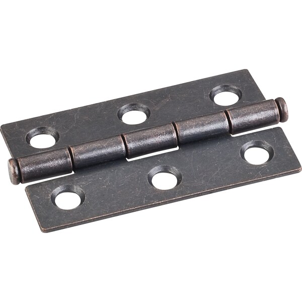 Hardware Resources Dark Antique Copper Machined 2-1/2"x1-1/2" Single Half Swaged Butt Hinge - 33527DACM