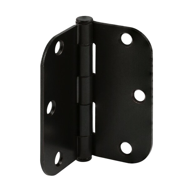 Prime-Line Door Hinge Residential Smooth Pivot, 3-1/2 in. with 5/8 in. Corners, Matte Black 3 Pack - U 1150883