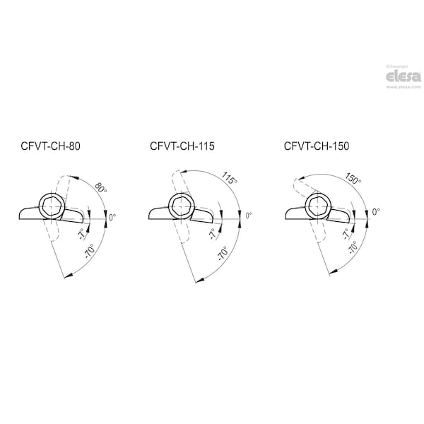 Elesa Detent angles, CFVT.53 CH-5-80-1.2 - CFVT-CH-80