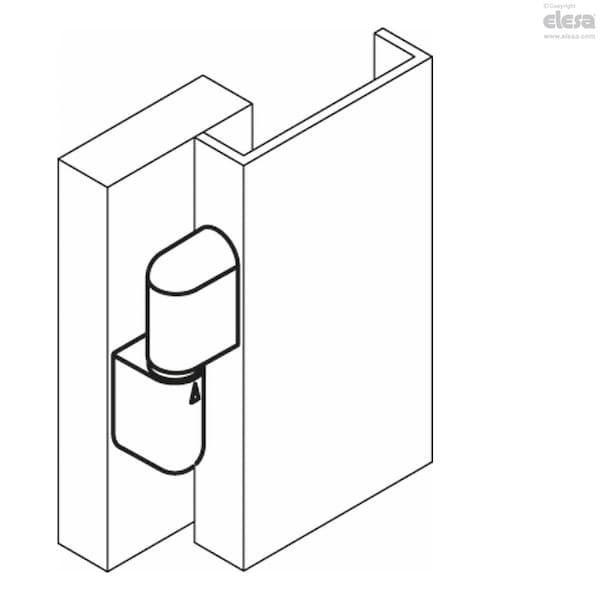 Elesa Nickel-plated brass bosses/steel studs, CFN.65 B-M5-p-M5x12 - CFN-B-P