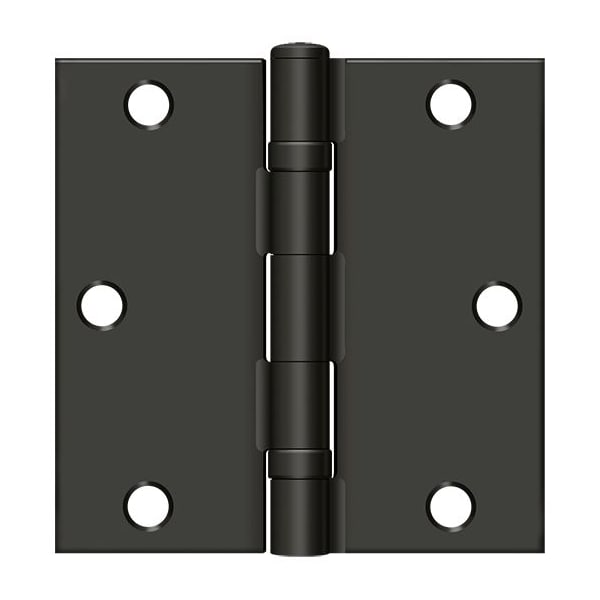 Deltana Oil Rubbed Bronze Square Corner Ball Bearing Hinge - S35BBU10B-R