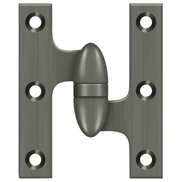Deltana Antique Nickel Knuckle Hinge, Holes per Leaf: 3 - OK3025B15A-R