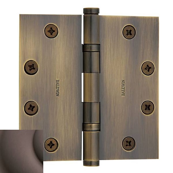 Baldwin Door and Butt Hinge, Bronze, Mortise Mounting, Venetian Bronze - 1046.112.INRP