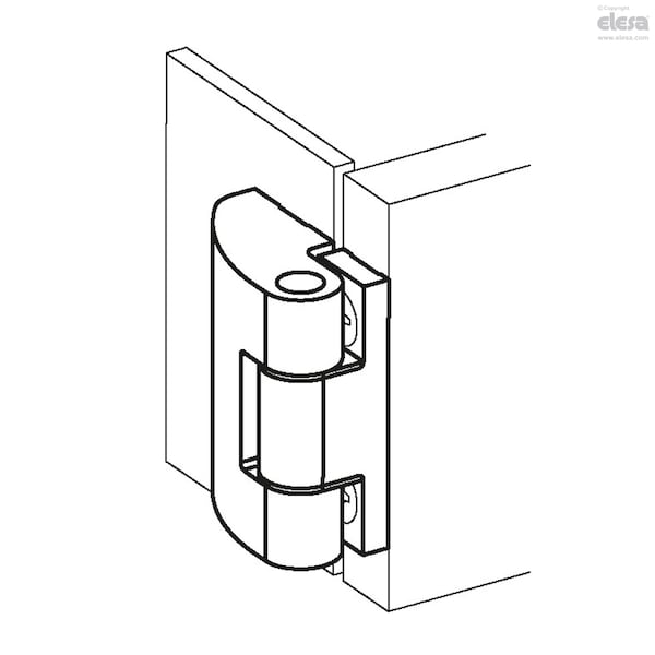 Elesa With raised body, opening on the right side, CMDX-AL-RD-50-AB - CMDX-AL-RD