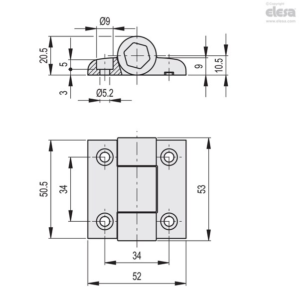 Elesa Detent angles, CFVT.53 CH-5-150-0.7 - CFVT-CH-150