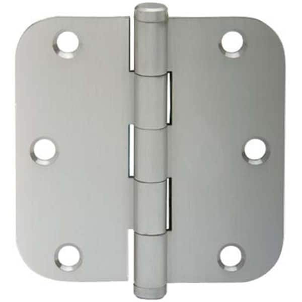 Dynasty Hardware 0.62 in. Radius 3.5 in. x 3.5 in. Door Hinges- Satin Nickel - DYN58-35X35-US15