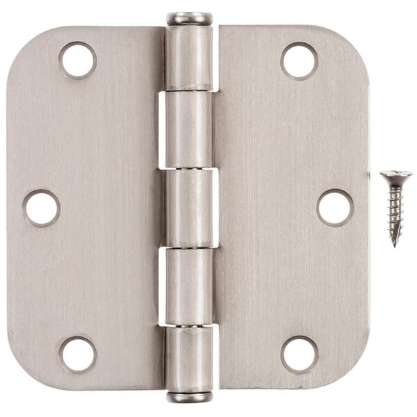 Hampton 3.5 in. Satin Nickel Residential Door Hinge, 12PK - 5021244
