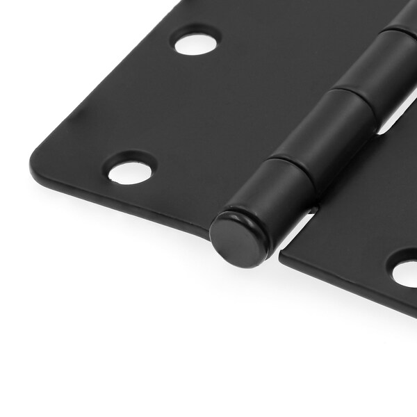 Prime-Line Door Hinge Residential Smooth Pivot, 3-1/2 in. with 1/4 in. Corners, Matte Black 12 Pack - U 11505812