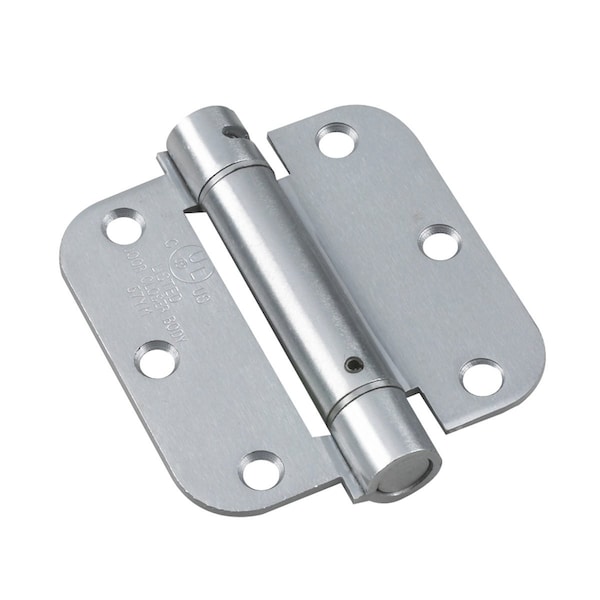 Richelieu 3 12inch 89 mm Full Mortise Adjustable Spring Hinge, Stainless Steel - 52821SSB1