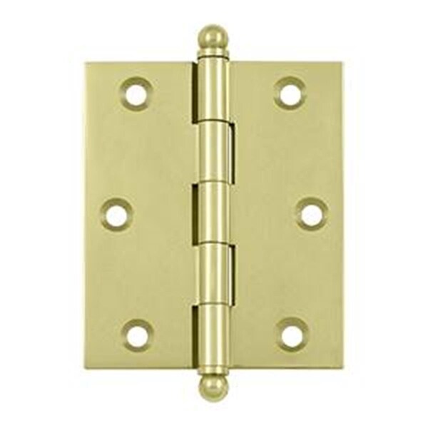Patioplus 3 x 2.5 in. Hinge with Ball Tips, Unlacquered Bright - PA1631759