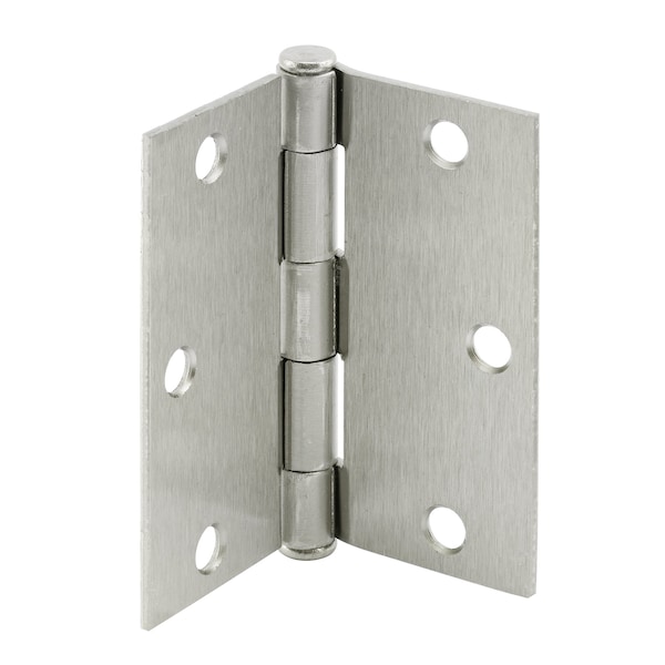 Prime-Line Door Hinge Residential Smooth Pivot, 3-1/2 in. x 3-1/2 in. w/ Square Corners, Satin Nickel 12PK - U 11502512