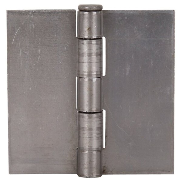 Prosource Door Hinge, 3-1/2 in W Door Leaf, 3-1/2 in H Door Leaf, 2.2 mm Thick Door Leaf, Steel, Plain Steel - LR-020-PS