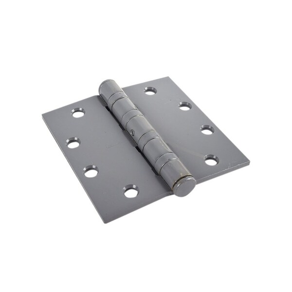Stanley Security Architectural Hinge, Steel, Full Mortise, Heavy Weight, 4-1/2in x 4-1/2in, Square Corner, Primed - FBB168 4-1/2X4-1/2 P