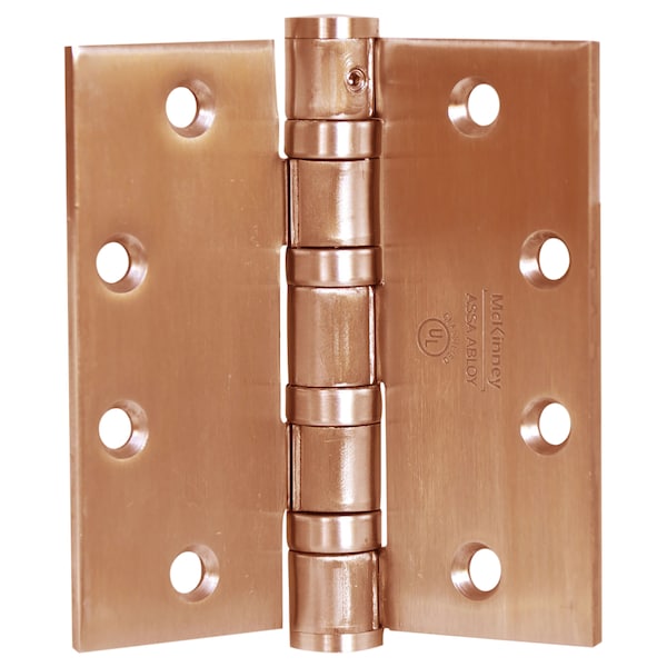 Mckinney Oil Bearing Butt Hinge, 5" x 4-1/2", US10, NRP, Heavy - T4A3786 5X4-1/2 10 NRP