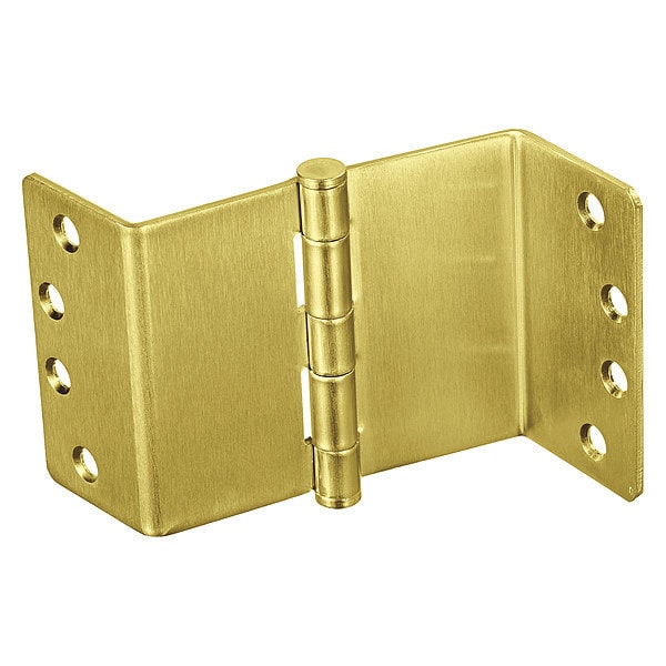Mckinney Swing Clear Hinge, Steel, Flush Mounting, 1 1/4 in Leaf W x 4 in Leaf H, Satin Brass - 4 T2895 US4 1/4RC NL