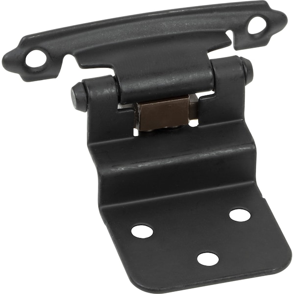 Hardware Resources Traditional 3/8In. Inset Hinge W/ Semi-Concealed Frame Wing, Matte Black - P5922MB-R