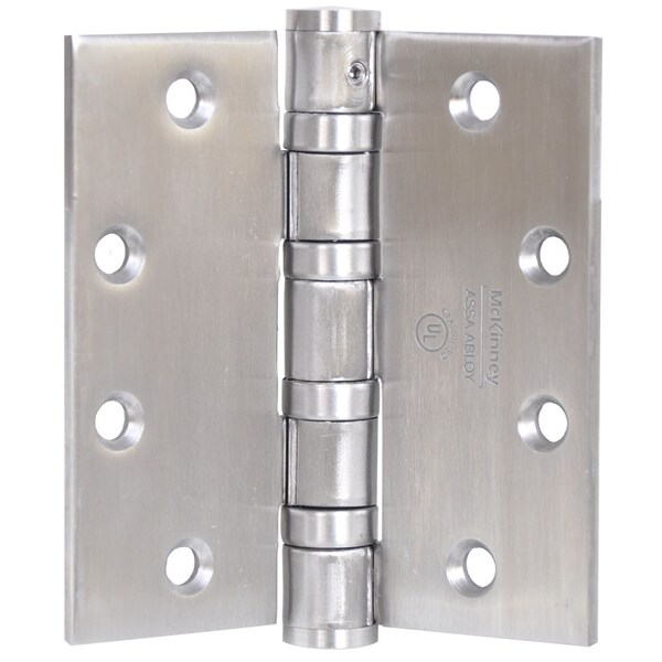 Mckinney Oil Bearing Butt Hinge, 4-1/2" x 4-1/2", US26D, QC8, Heavy - T4A3786 4-1/2X4-1/2 26D QC8