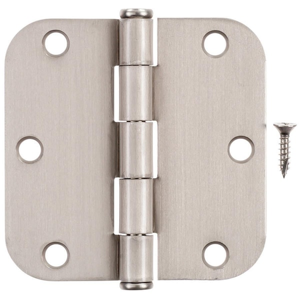 Homepage 3.5 in. Satin Nickel Residential Door Hinge, 12PK - HO2740642
