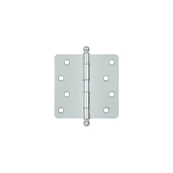 Deltana S44R426-BT 1/4 Radius Ball Tip Door Hinge Polished Chrome, 10PK - S44R426-BT-XCP10