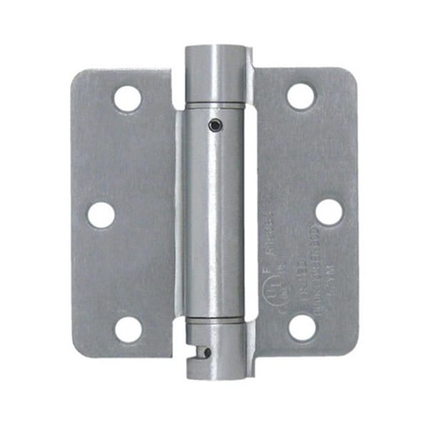 Patioplus 3.5 x 3.5 x 0.25 in. Spring Hinge, Satin Chrome - Steel - PA560828
