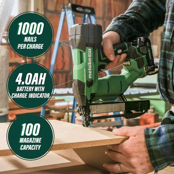 Metabo Hpt 18V Cordless 1/4in Crown Stapler Kit - N1804DAM