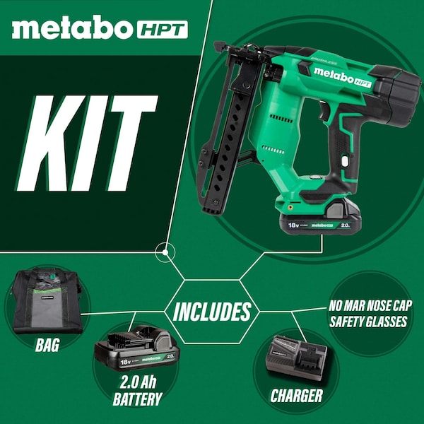 Metabo Hpt 18V Cordless 1/4in Crown Stapler Kit - N1804DAM