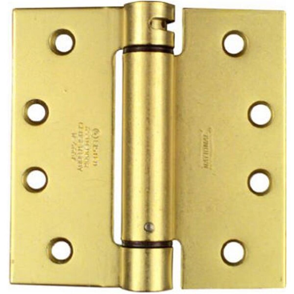 Eat-In N184-572 4 x 4 in. Single Pack Dull Brass Finish, Mortise Spring Hinge - EA698324