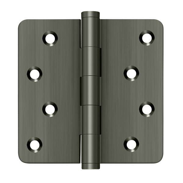 Deltana Antique Nickel Radius Hinge, Holes per Leaf: 4 - DSB4R415A-RZ